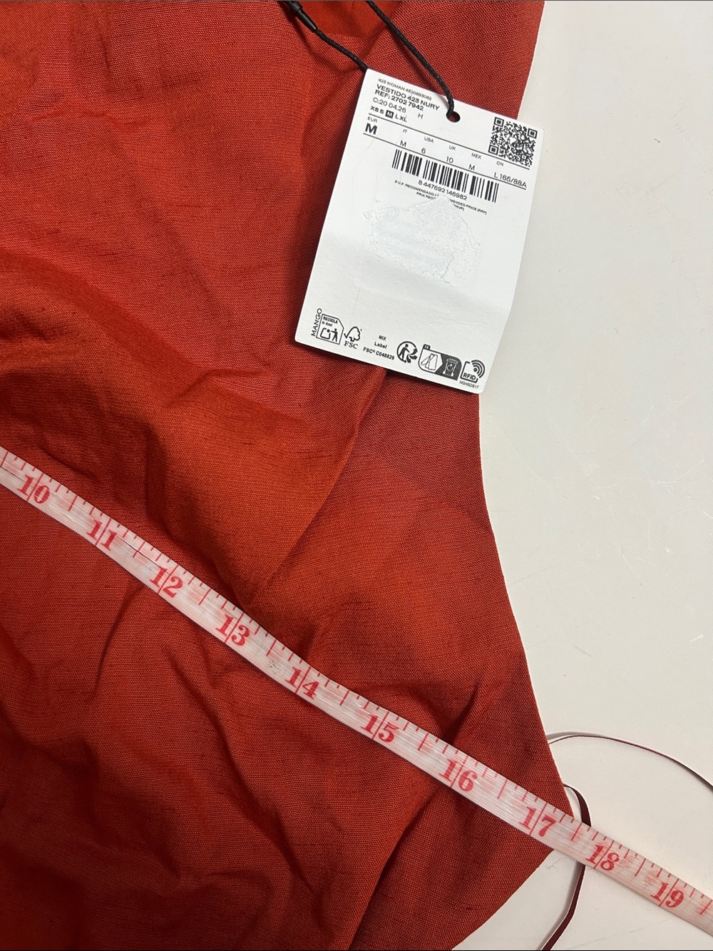 NWT MANGO DRAPED MIDI-DRESS - Picture 8 of 9